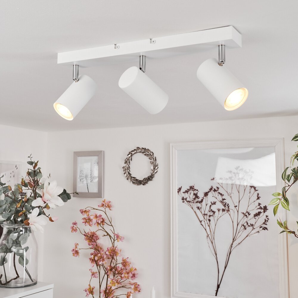 JAVEL Ceiling Light chrome, white, 3-light sources