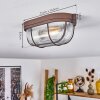 CHAQUIRE Ceiling Light brown, rust-coloured, 1-light source