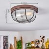 CHAQUIRE Ceiling Light brown, rust-coloured, 1-light source