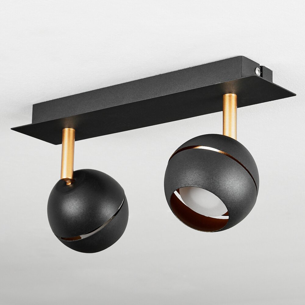 TOME Ceiling Light LED brass, black, 2-light sources