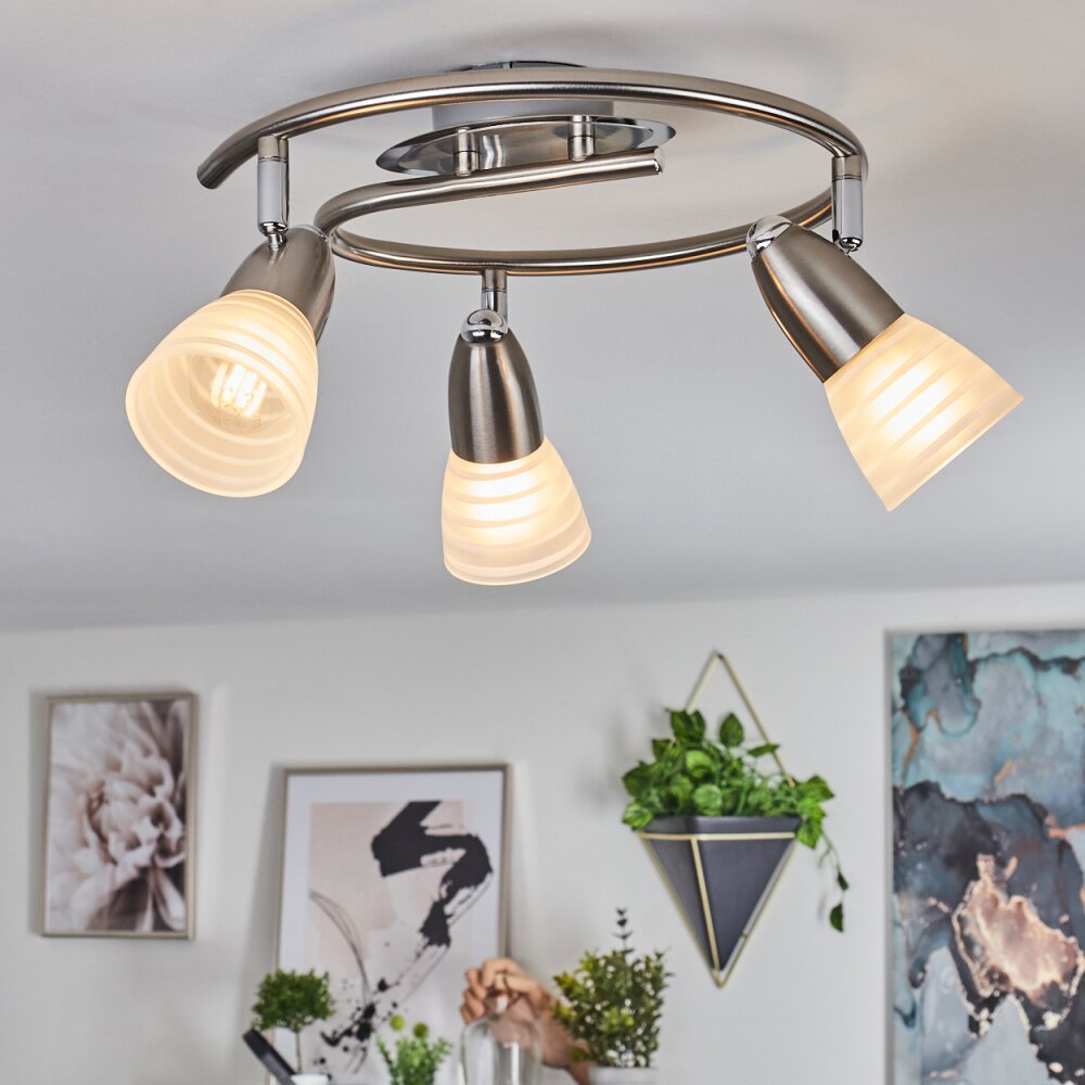 CHAPOD Ceiling Light LED matt nickel, 3-light sources