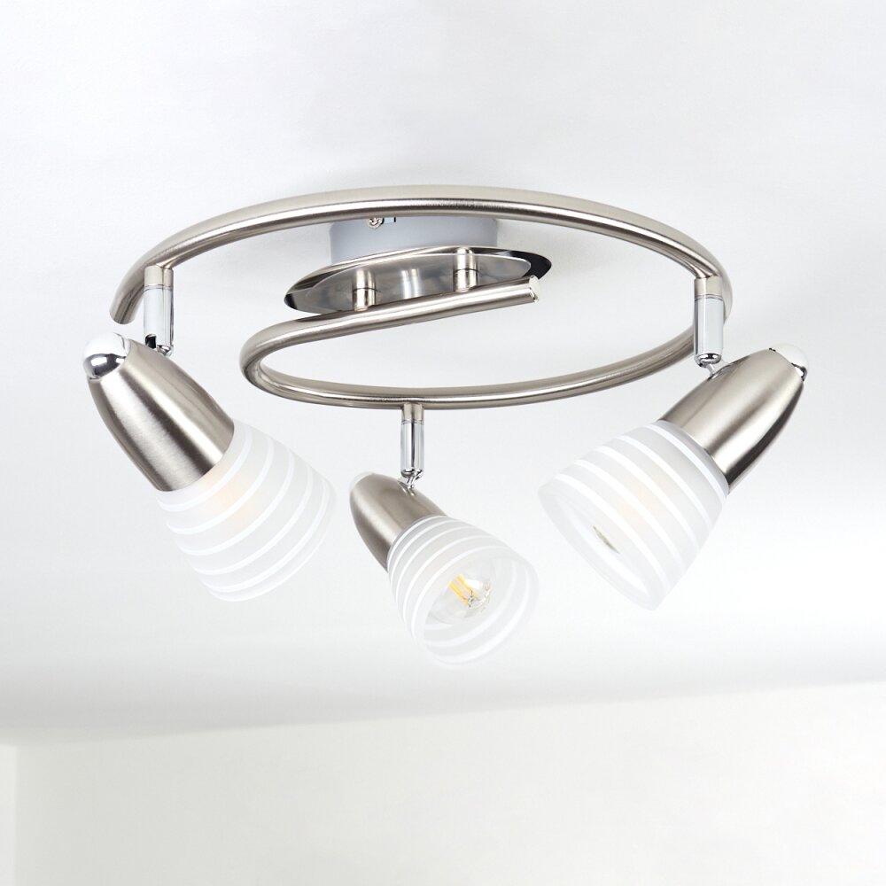CHAPOD Ceiling Light LED matt nickel, 3-light sources