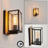 Fortunies Outdoor Wall Light Light wood, Wood like finish, black, 1-light source