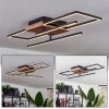 Avelal Ceiling Light LED Light wood, Wood like finish, black, 1-light source