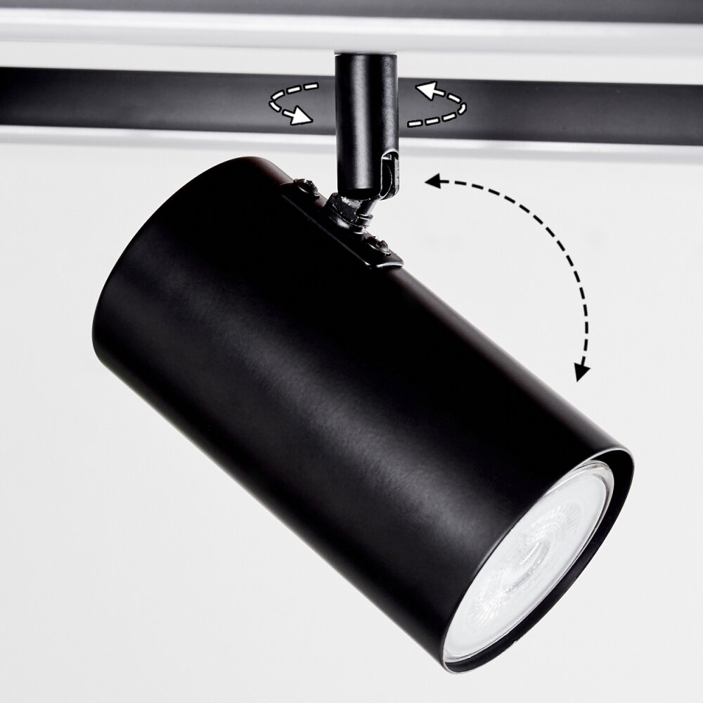Sequeira Ceiling Light LED Light wood, Wood like finish, black, 3-light sources
