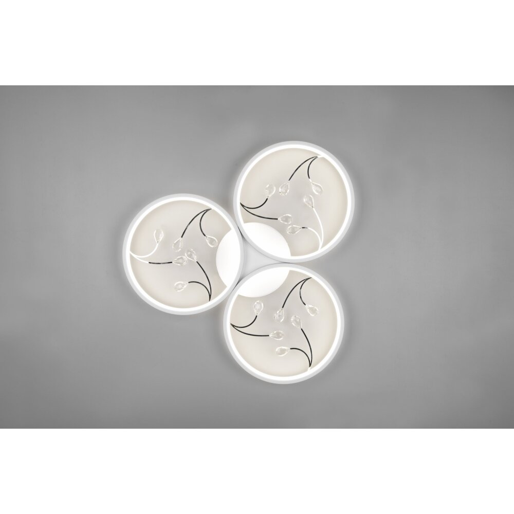 Trio Groovy Ceiling Light LED white, 1-light source