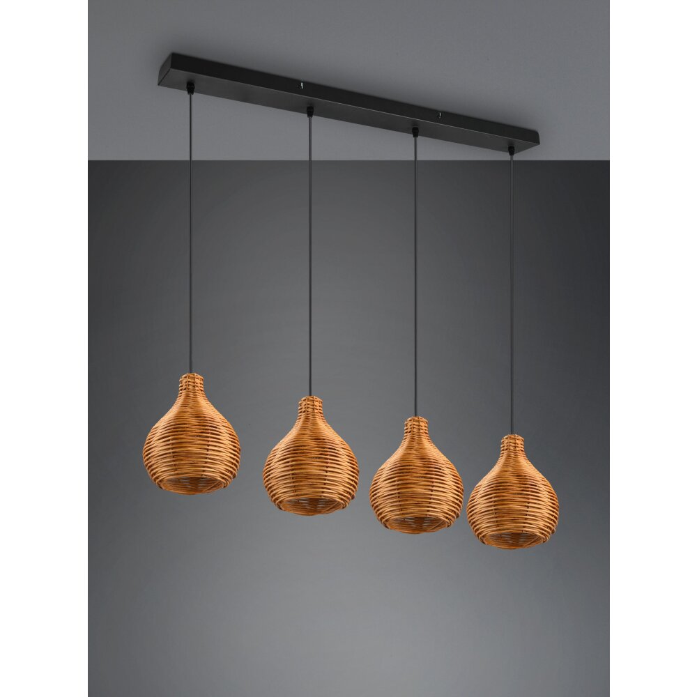Reality Sprout Pendant Light black, 4-light sources