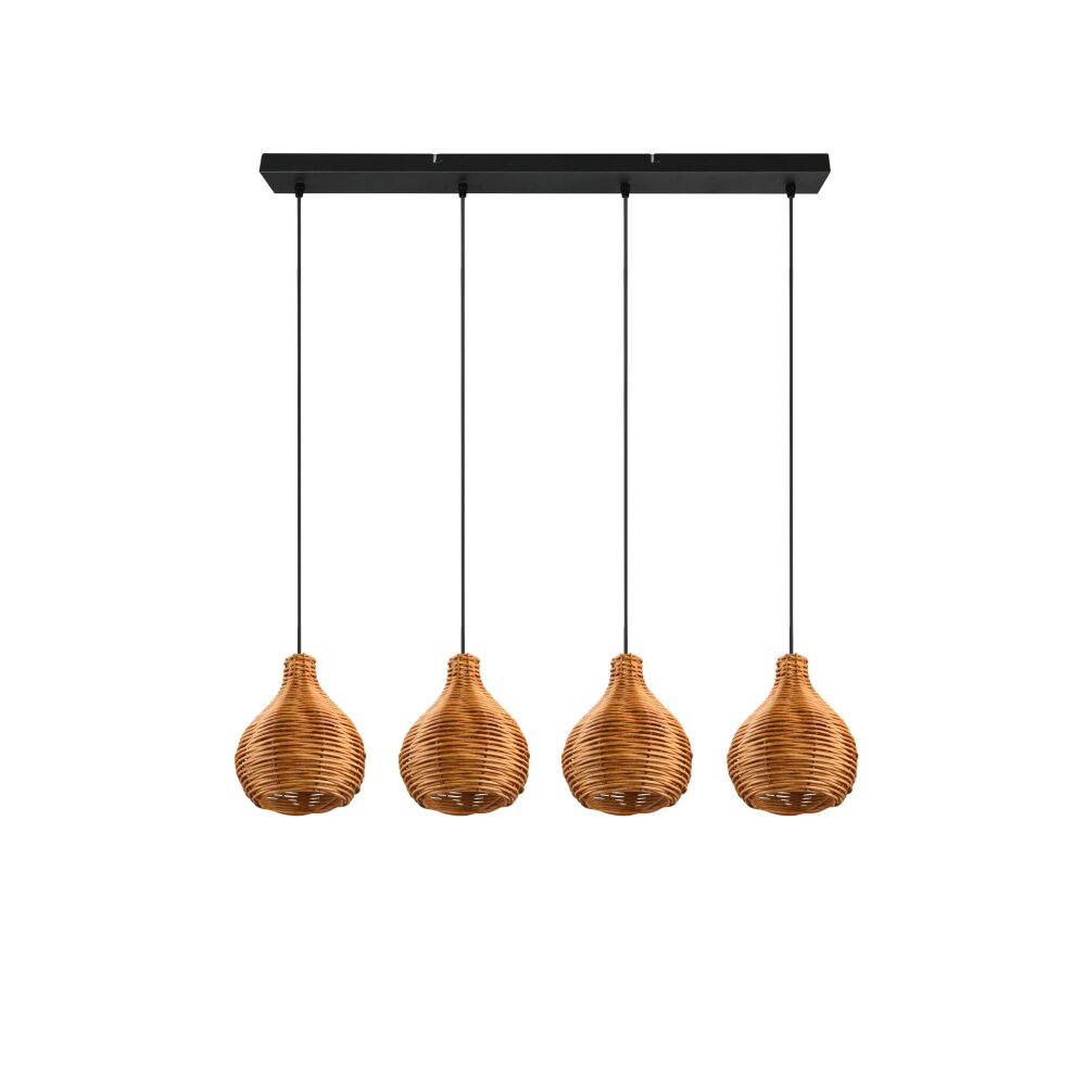 Reality Sprout Pendant Light black, 4-light sources