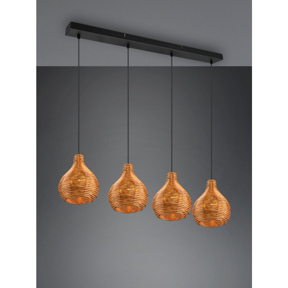 Reality Sprout Pendant Light black, 4-light sources