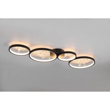 Trio Groovy Ceiling Light LED black, 1-light source