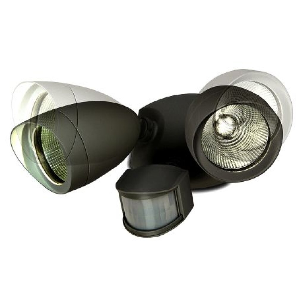 Lutec SHRIMP Outdoor Wall Light LED black, 2-light sources, Motion sensor