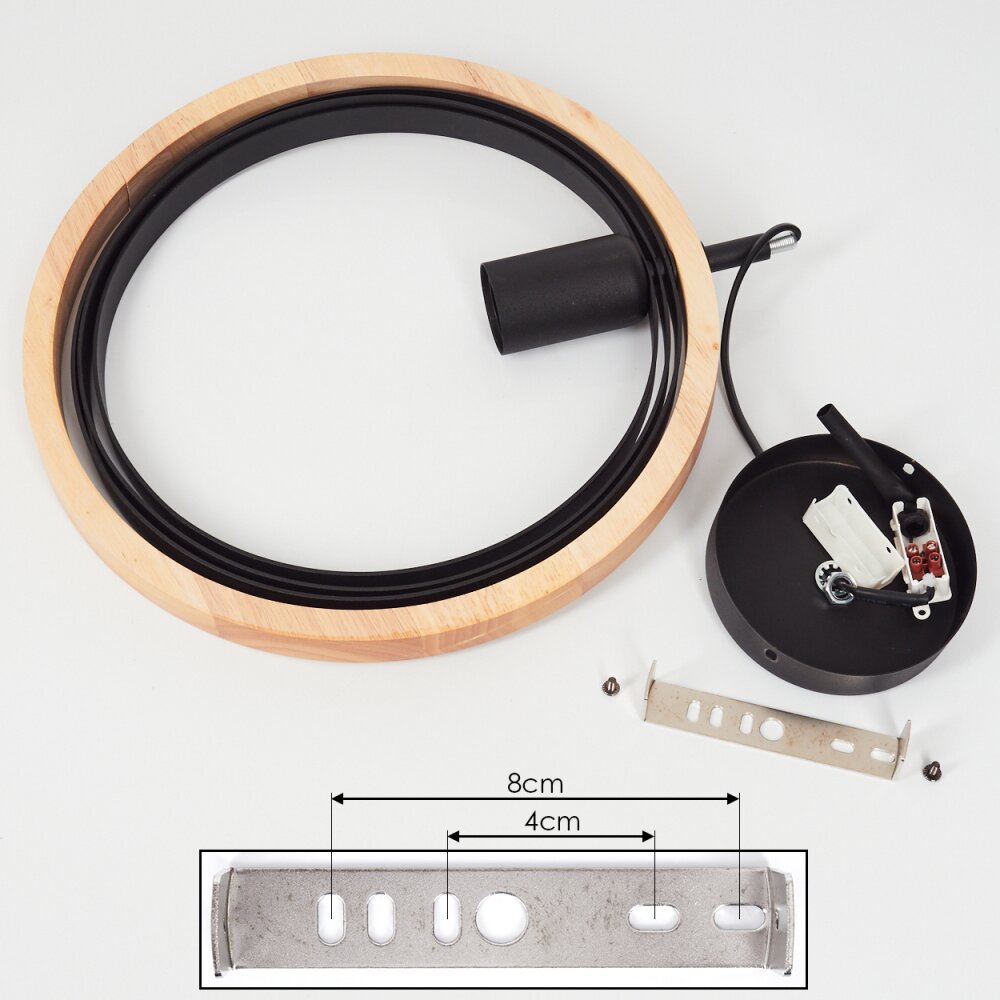 Kintore Ceiling Light Light wood, black, 1-light source