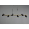 Trio Marley Pendant Light black-gold, 6-light sources