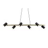 Trio Marley Pendant Light black-gold, 6-light sources