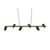 Trio Marley Pendant Light black-gold, 6-light sources