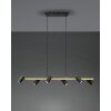 Trio Marley Pendant Light black-gold, 6-light sources