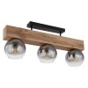 Globo MOITAS Ceiling Light Wood like finish, black, 3-light sources