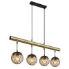 Globo FITZ Pendant Light brass, black, 4-light sources