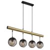 Globo FITZ Pendant Light brass, black, 4-light sources