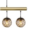 Globo FITZ Pendant Light brass, black, 4-light sources