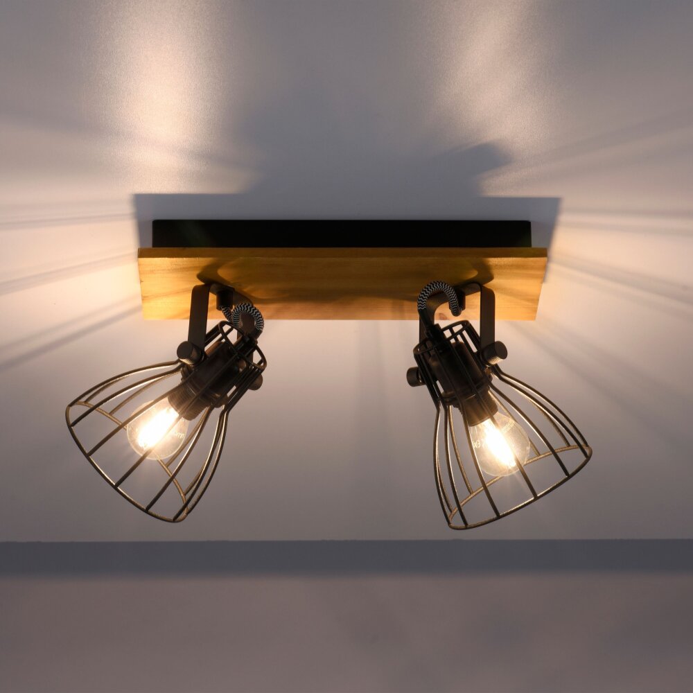Leuchten-Direkt TARO Ceiling Light black, 2-light sources