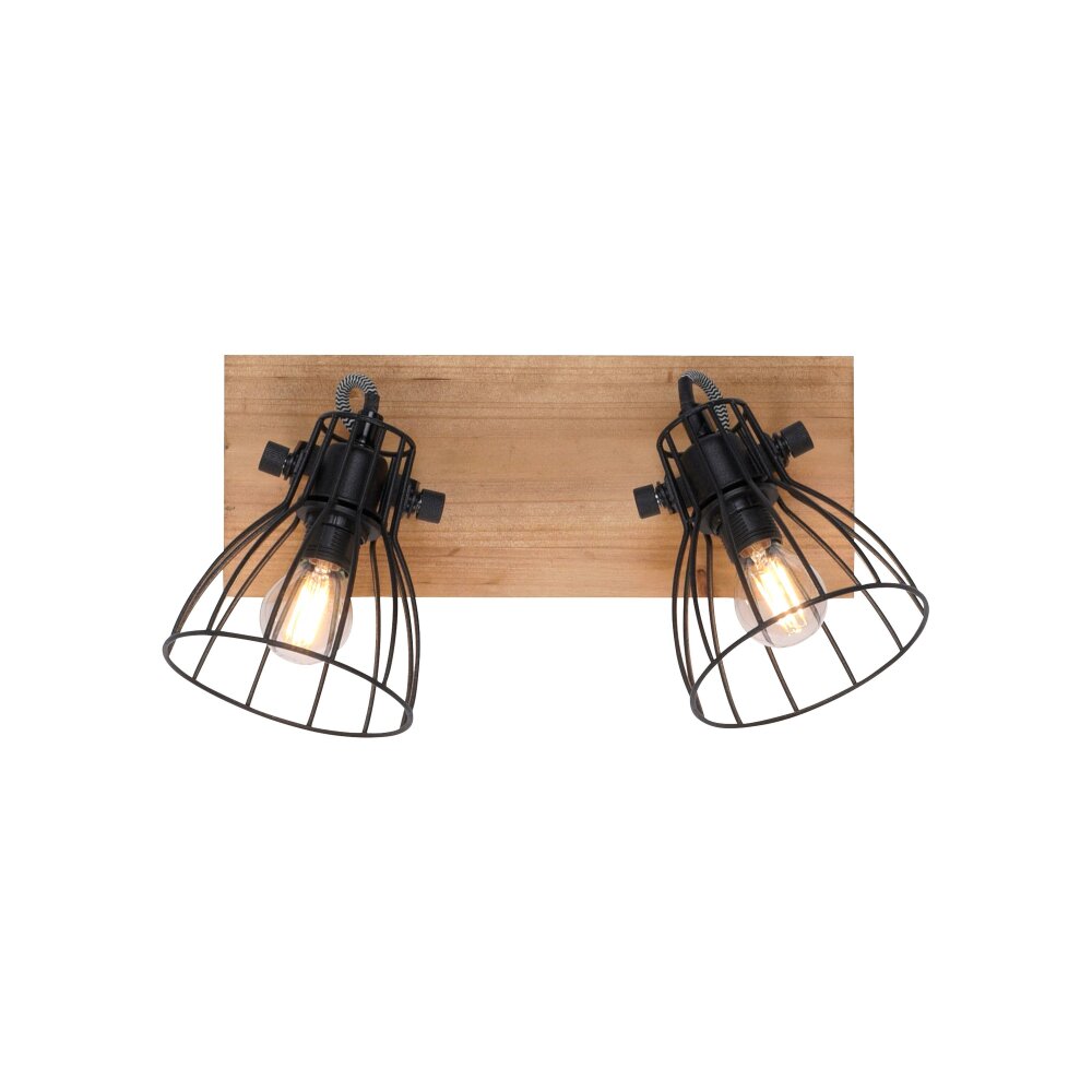 Leuchten-Direkt TARO Ceiling Light black, 2-light sources