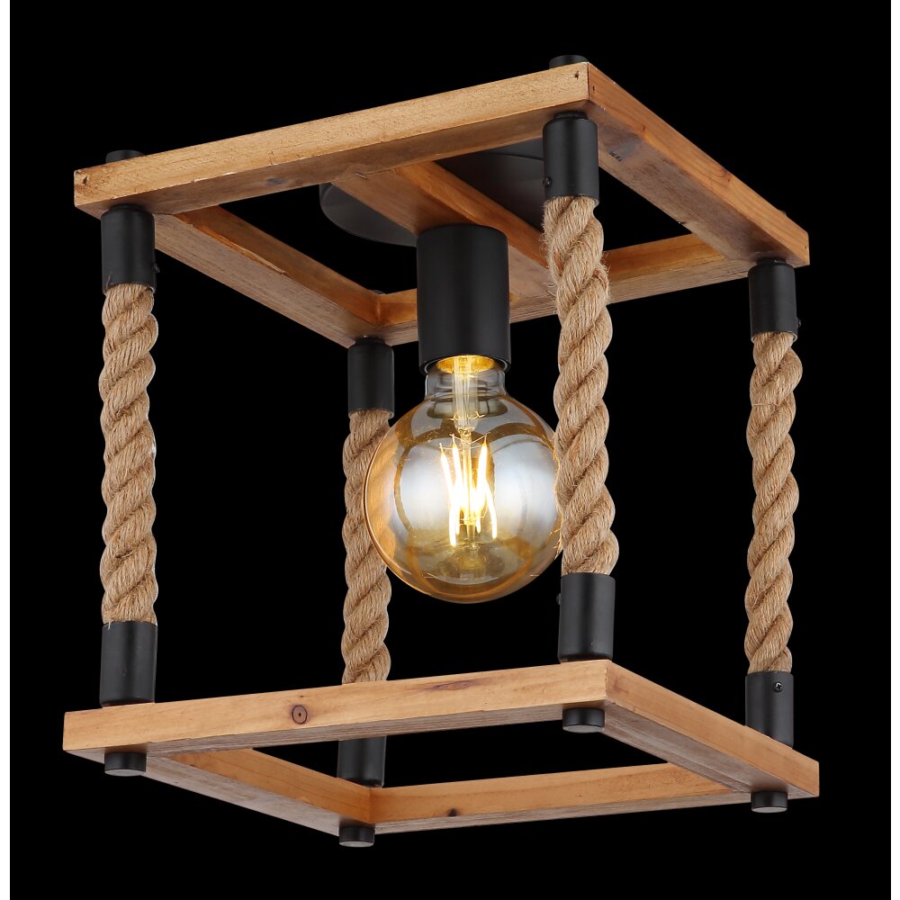 Globo VERNON Ceiling Light brown, Ecru, black, 1-light source