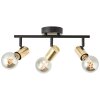 Brilliant Kerry Ceiling Light gold, black, 3-light sources