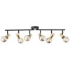 Brilliant Kerry Ceiling Light gold, black, 6-light sources