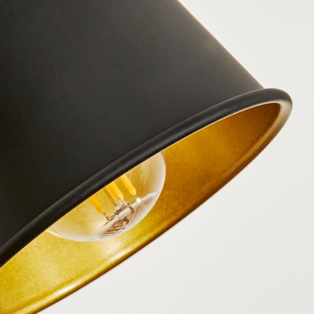 Safari Wall Light chrome, Dark wood, black, 1-light source