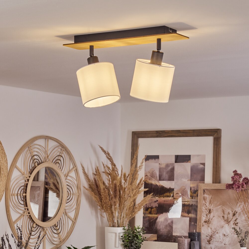 Alsen Ceiling Light Ecru, black, 2-light sources