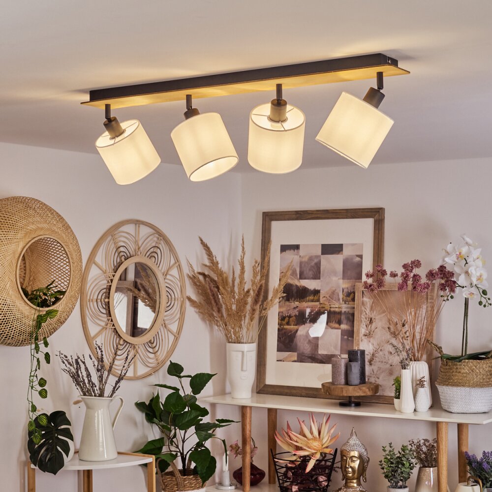 Alsen Ceiling Light Ecru, black, 4-light sources