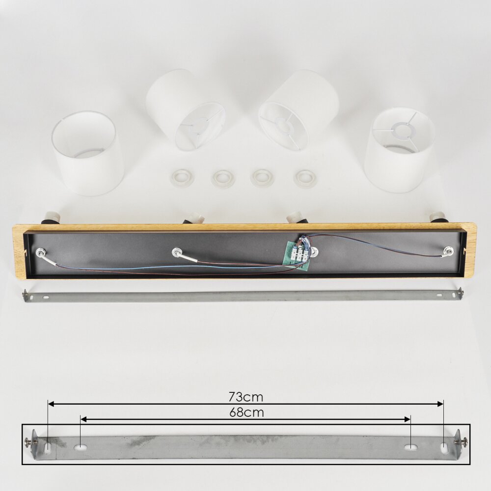 Alsen Ceiling Light Ecru, black, 4-light sources