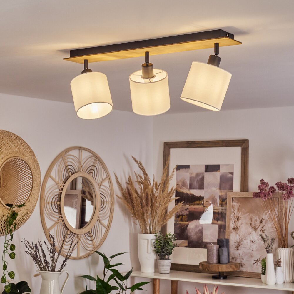 Alsen Ceiling Light Ecru, black, 3-light sources