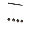 Reality Borka Pendant Light black, 4-light sources