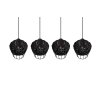 Reality Borka Pendant Light black, 4-light sources