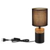 Globo IGA Table lamp Wood like finish, black, 1-light source