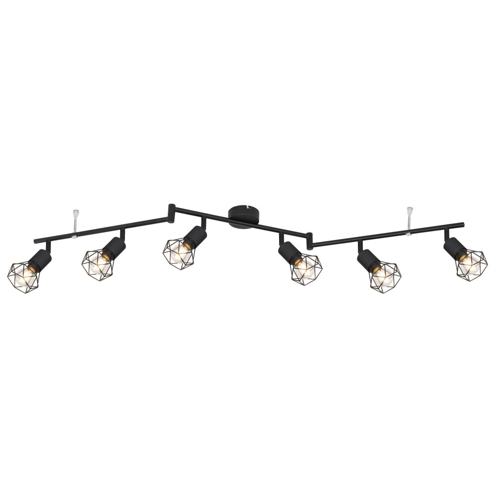 Globo XARA Ceiling Light black, 6-light sources