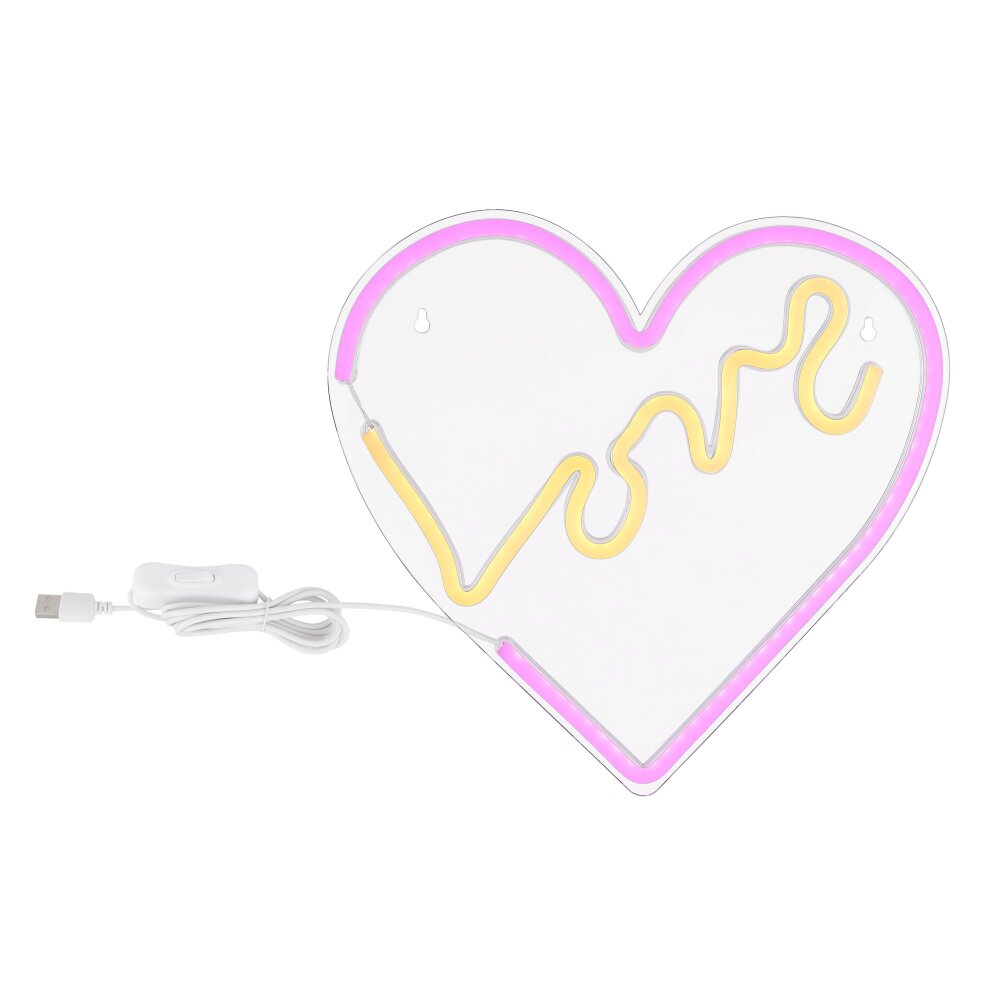 Globo LOVE decorative light LED transparent, clear, 1-light source