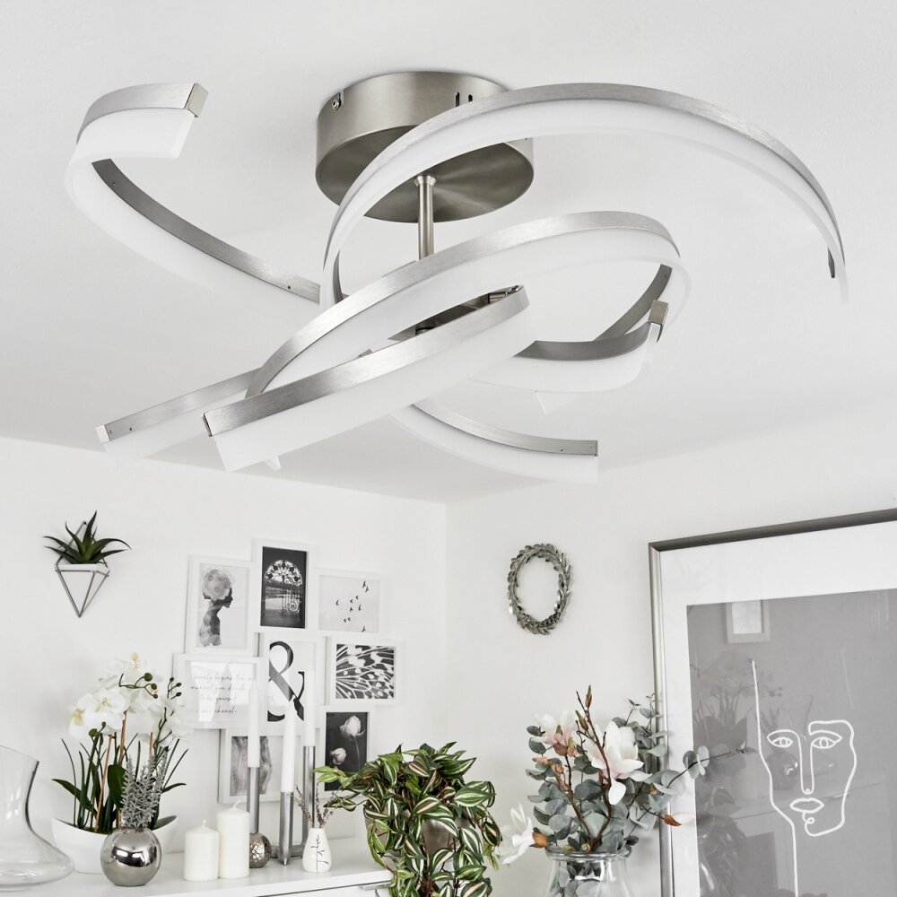 Vignats Ceiling Light LED matt nickel, 4-light sources, Remote control