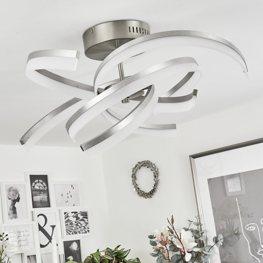 Vignats Ceiling Light LED matt nickel, 4-light sources, Remote control