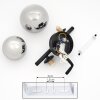 Chehalis Ceiling Light LED black, 2-light sources