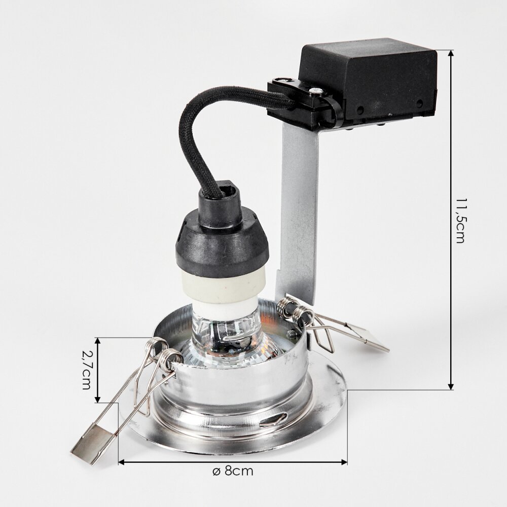 Vibersviller recessed light LED chrome, 1-light source
