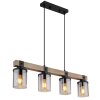 Globo LILA Pendant Light brown, black, 4-light sources