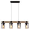 Globo LILA Pendant Light brown, black, 4-light sources