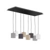 Fischer & Honsel Isko Pendant Light black, 8-light sources