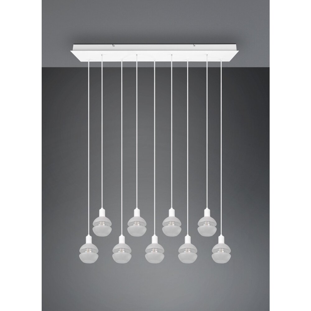 Trio Mela Pendant Light white, 9-light sources