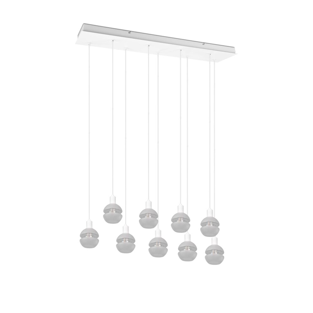 Trio Mela Pendant Light white, 9-light sources