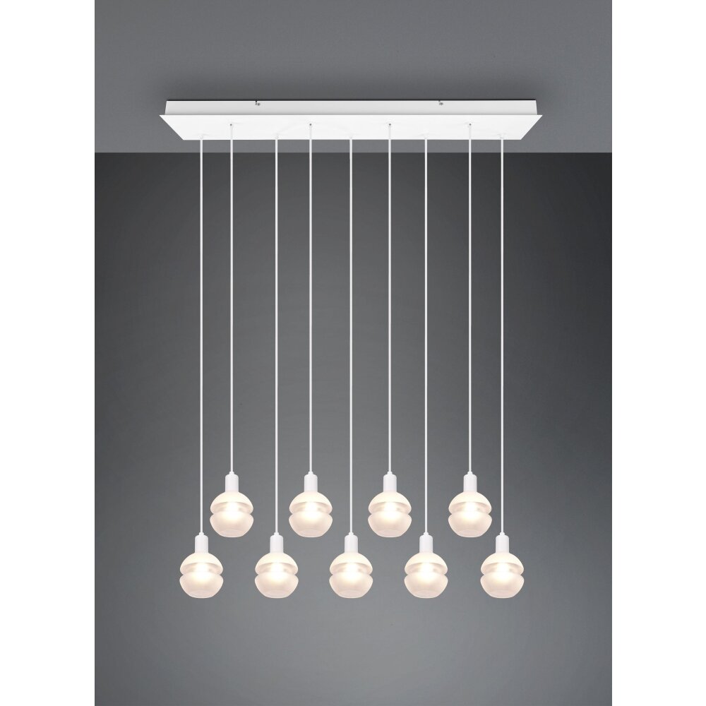 Trio Mela Pendant Light white, 9-light sources