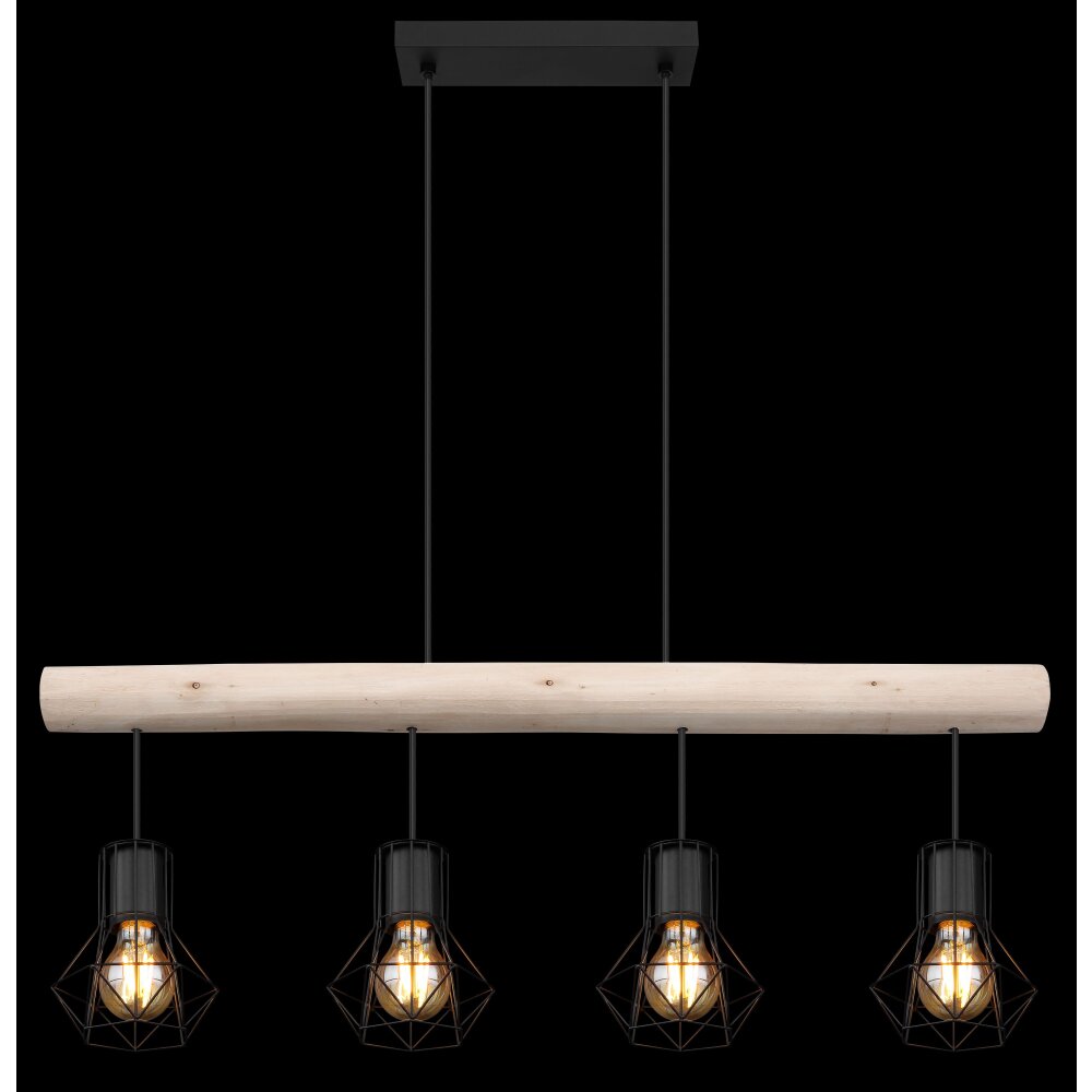 Globo PRISKA Pendant Light Ecru, black, 4-light sources